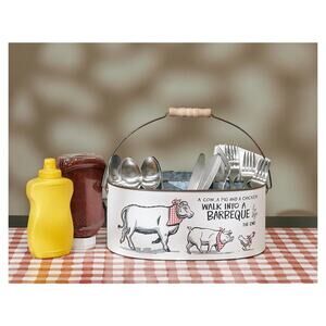 A Cow, Pig, and Chicken walk into a Barbecue, The End. Can use for picnic items